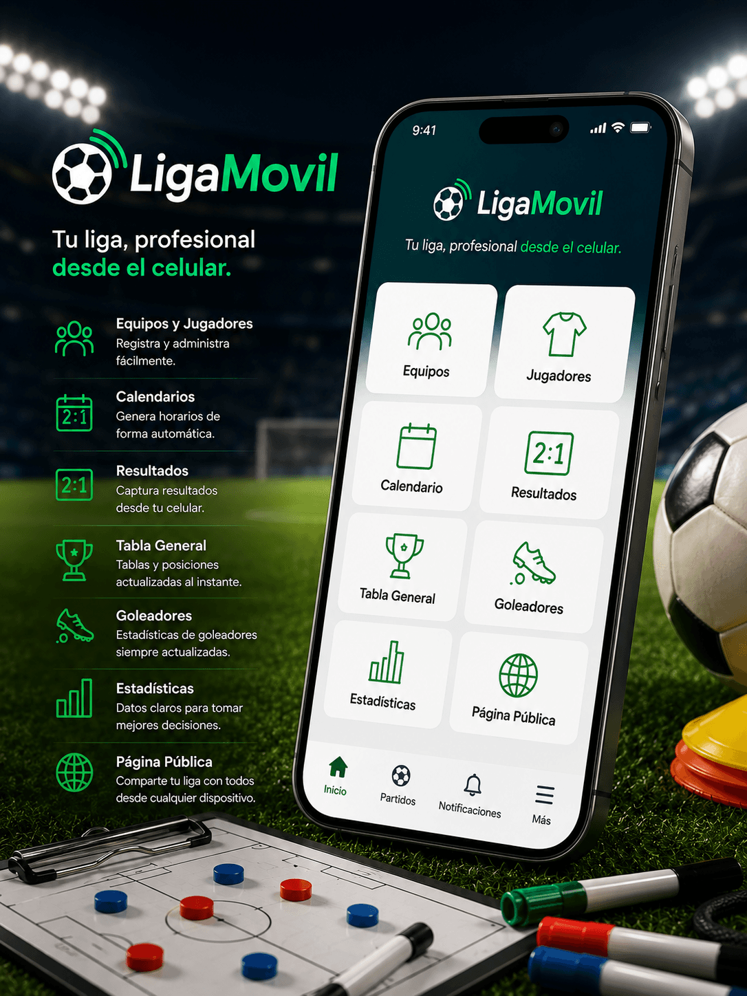 Vista principal de LigaMovil en celular